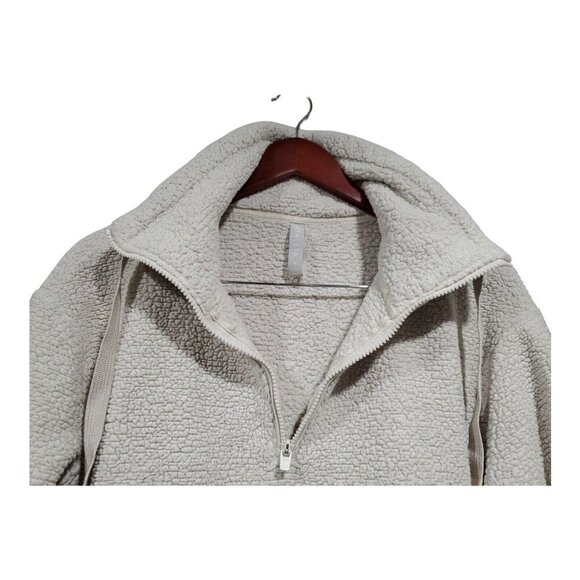 Athleta Tulus Sherpa Women's Half-Zip High Neck Pullover Sweater Cream S… - Picture 6 of 12